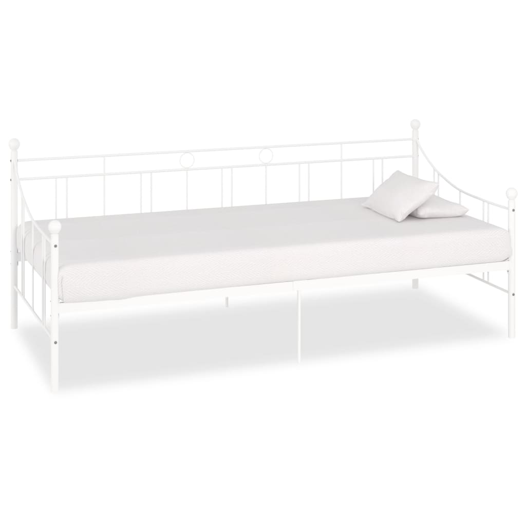 Telaio Divano Letto Bianco in Metallo 90x200 cm - homemem39