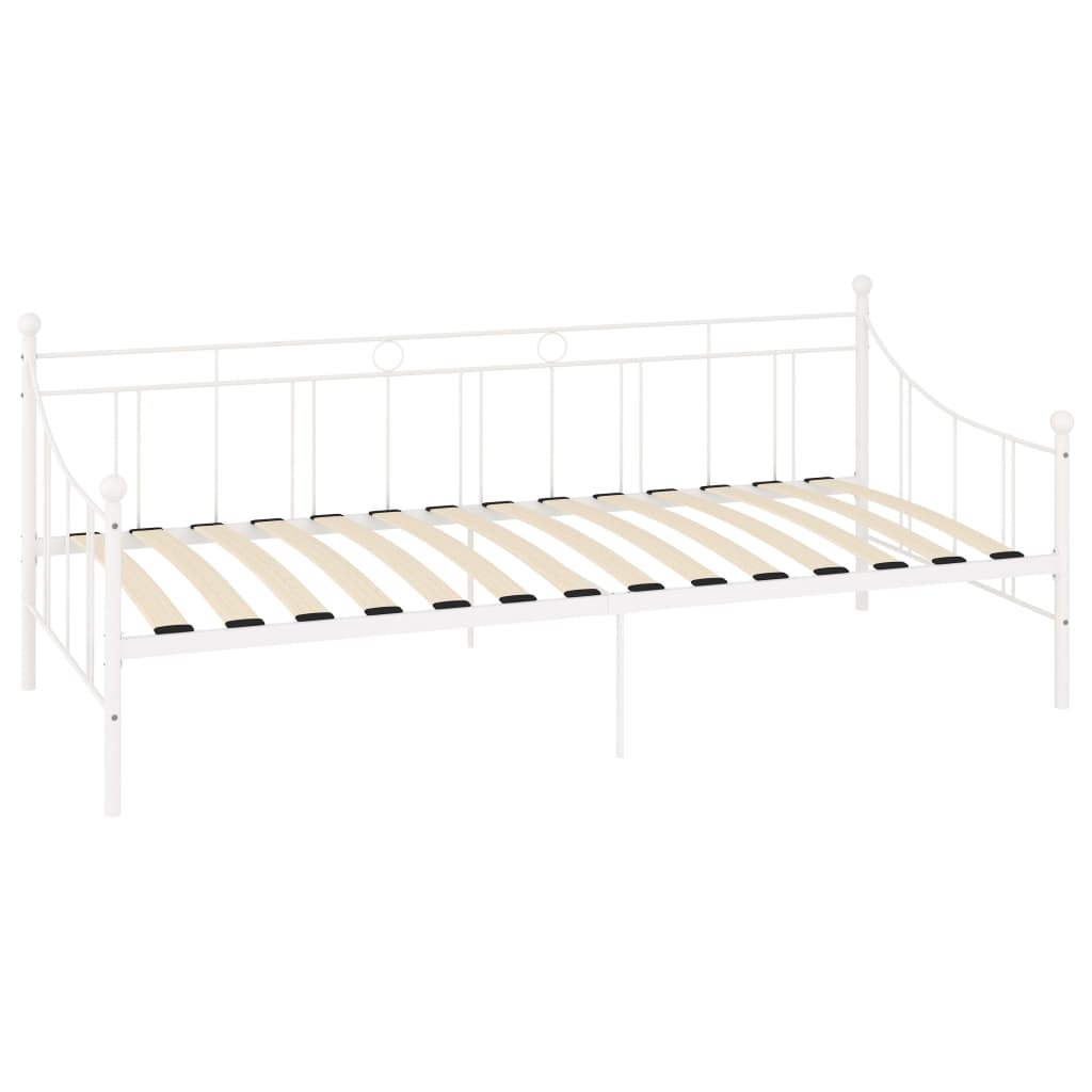 Telaio Divano Letto Bianco in Metallo 90x200 cm - homemem39