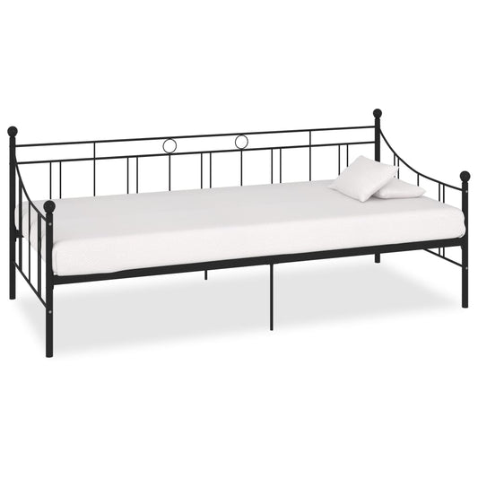 Telaio Divano Letto Nero in Metallo 90x200 cm - homemem39