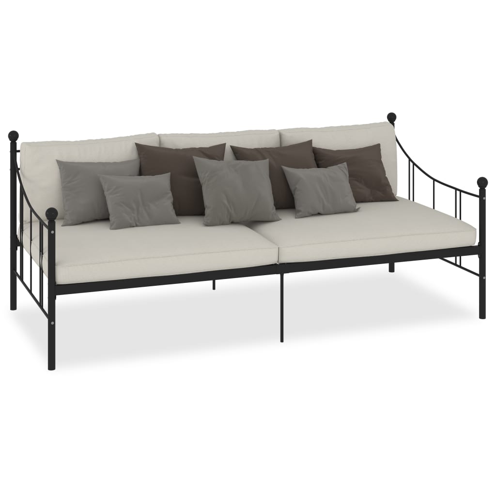 Telaio Divano Letto Nero in Metallo 90x200 cm - homemem39