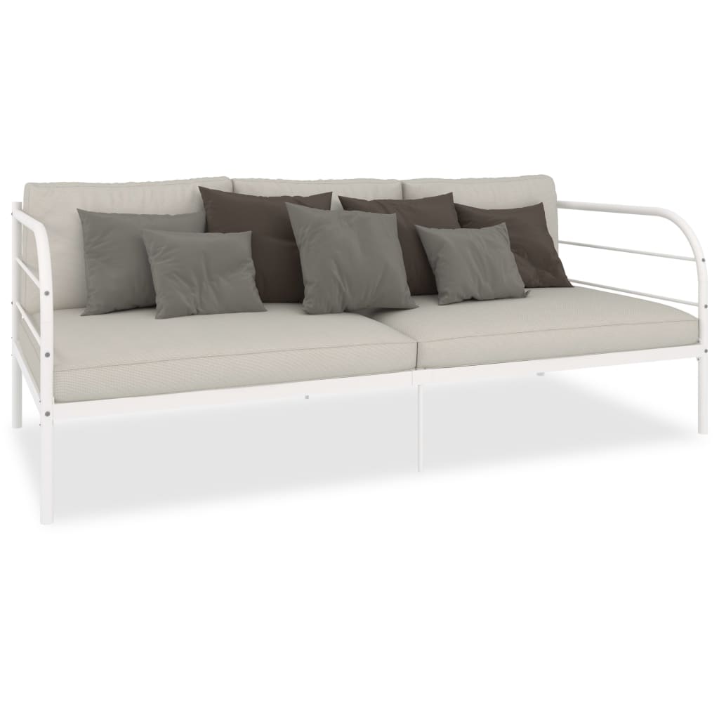 Telaio Divano Letto Bianco in Metallo 90x200 cm - homemem39