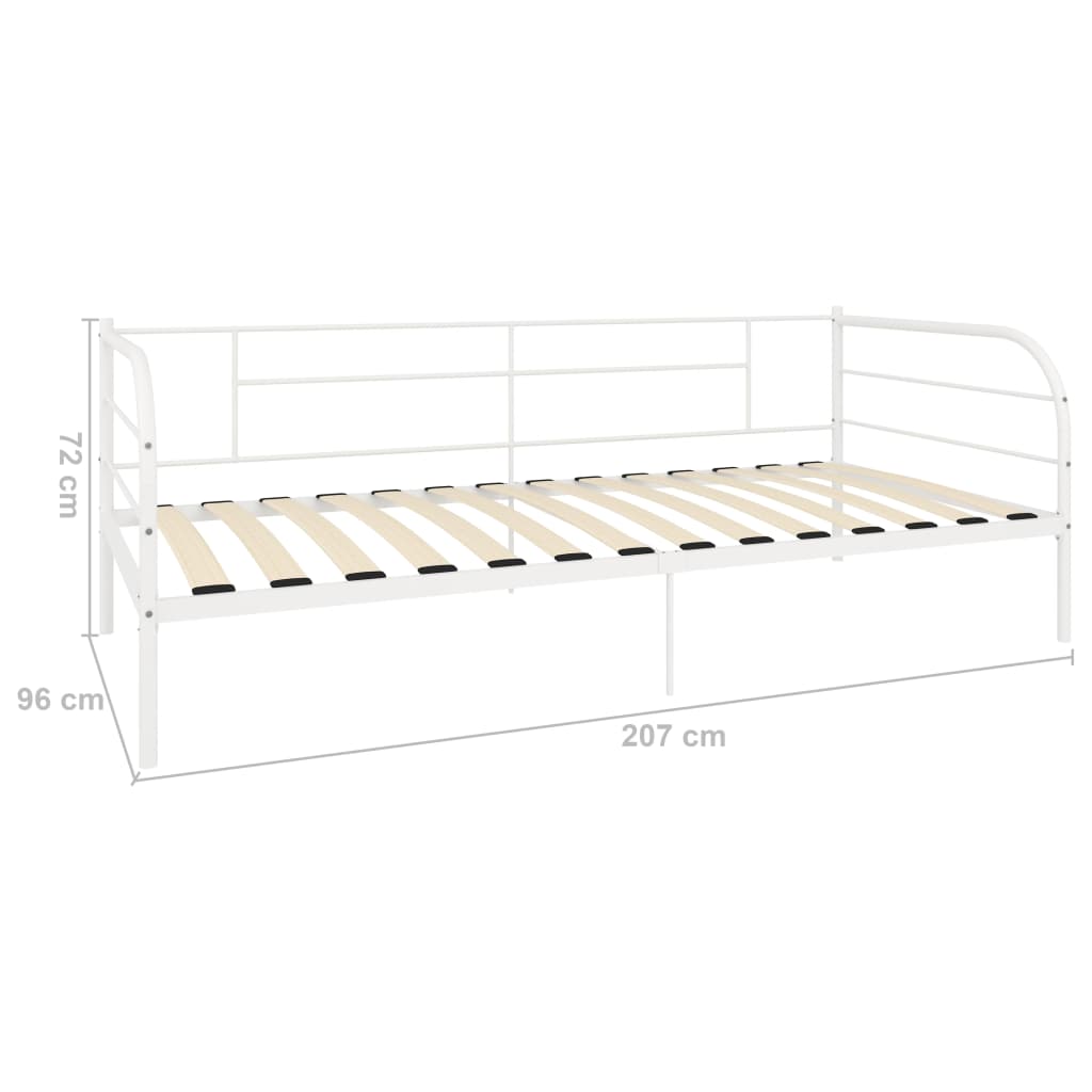 Telaio Divano Letto Bianco in Metallo 90x200 cm - homemem39