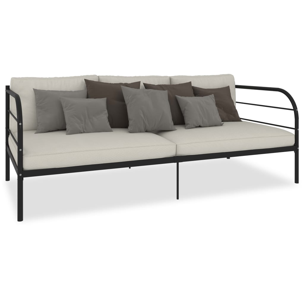 Telaio Divano Letto Nero in Metallo 90x200 cm - homemem39