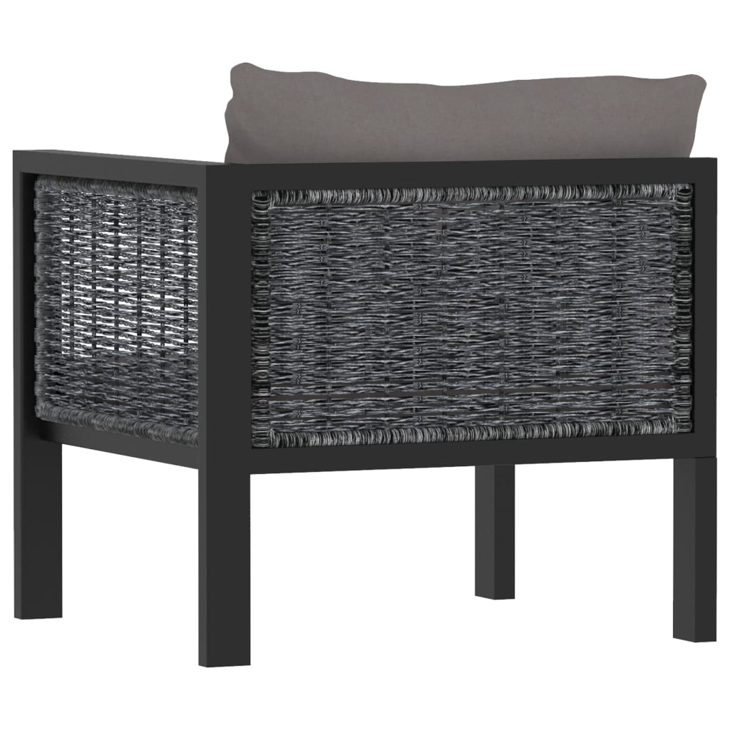 idaXL Divano Angolare Modulare Bracciolo Sinistro Polyrattan Antracite - homemem39