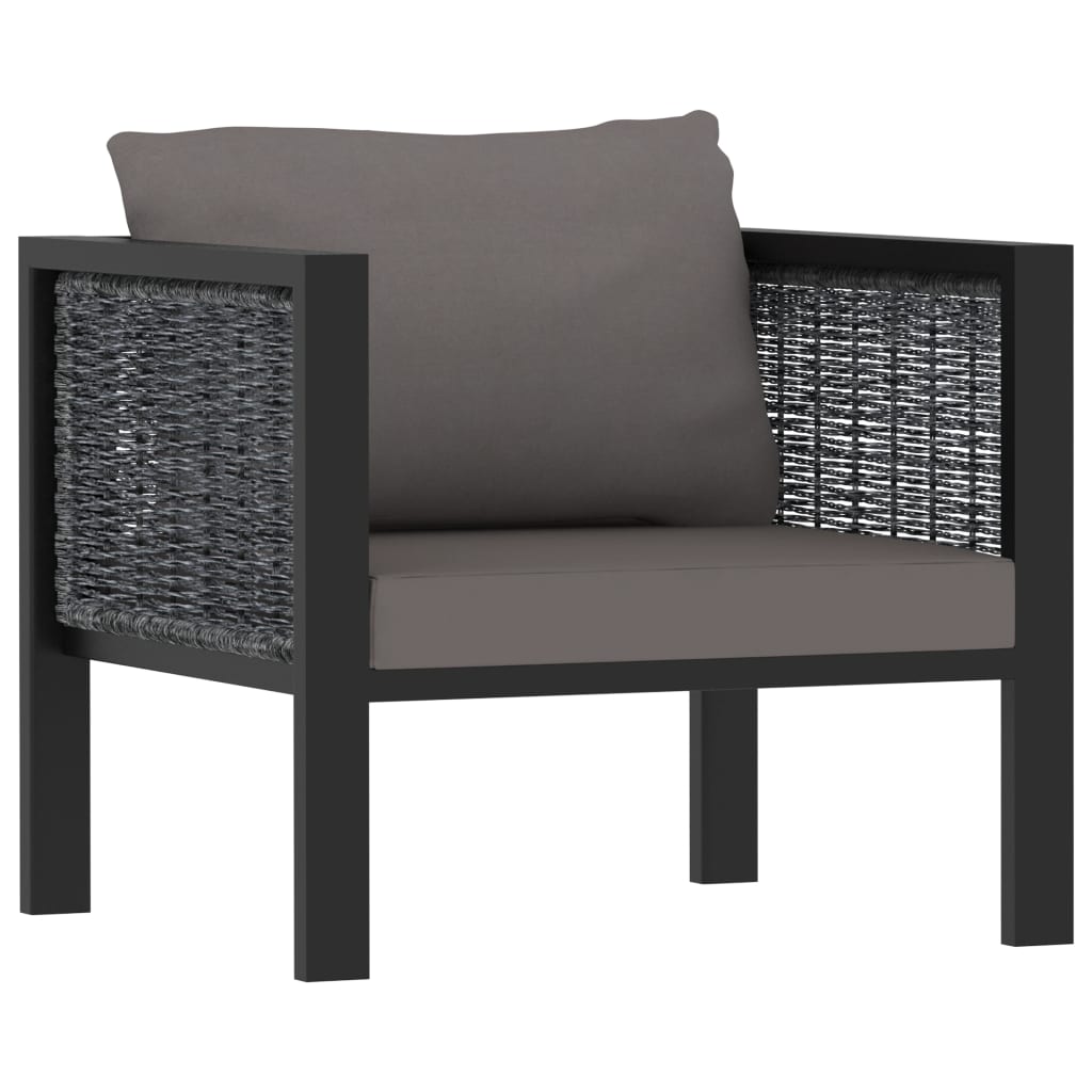 Set Divani da Giardino 8 pz con Cuscini in Polyrattan Antracite - homemem39