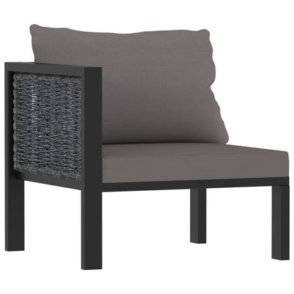 Set Divani da Giardino 9 pz con Cuscini in Polyrattan Antracite - homemem39