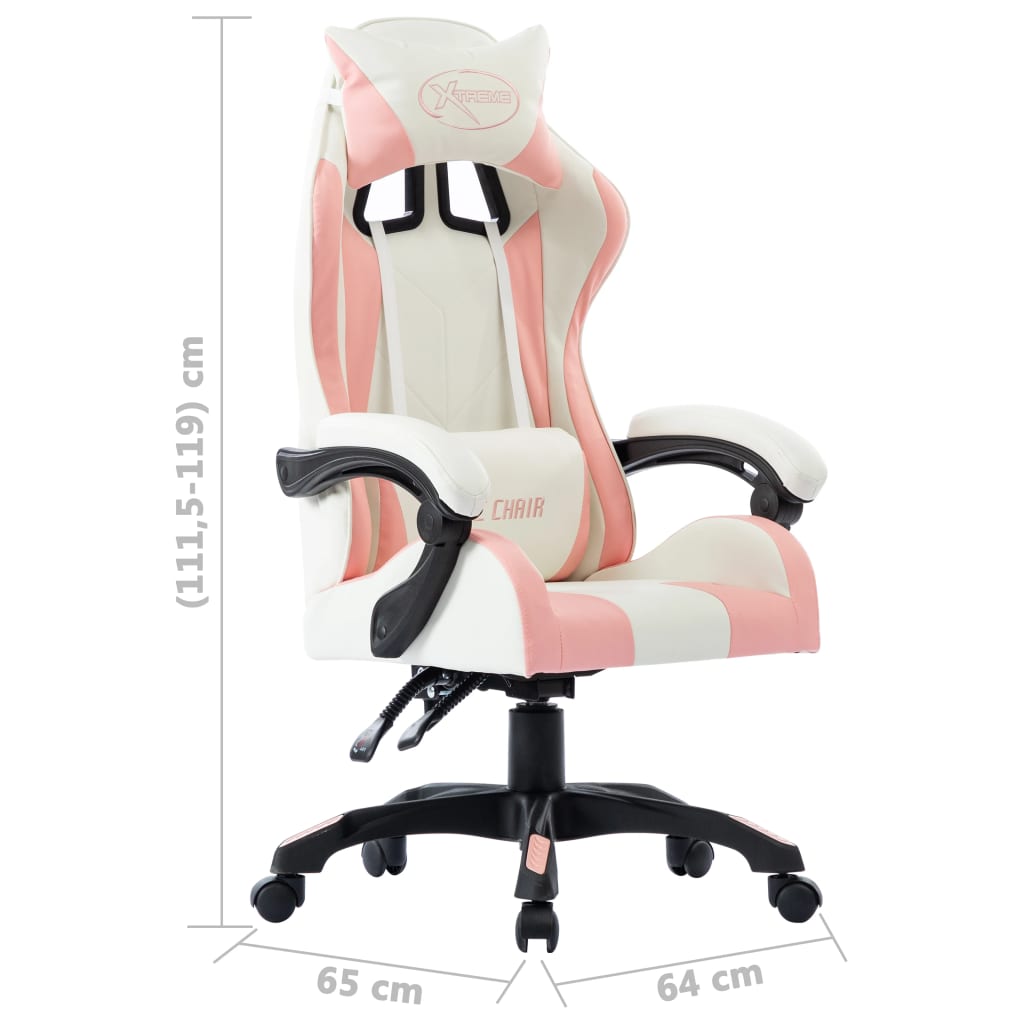 Sedia da Gaming Rosa in Similpelle - homemem39