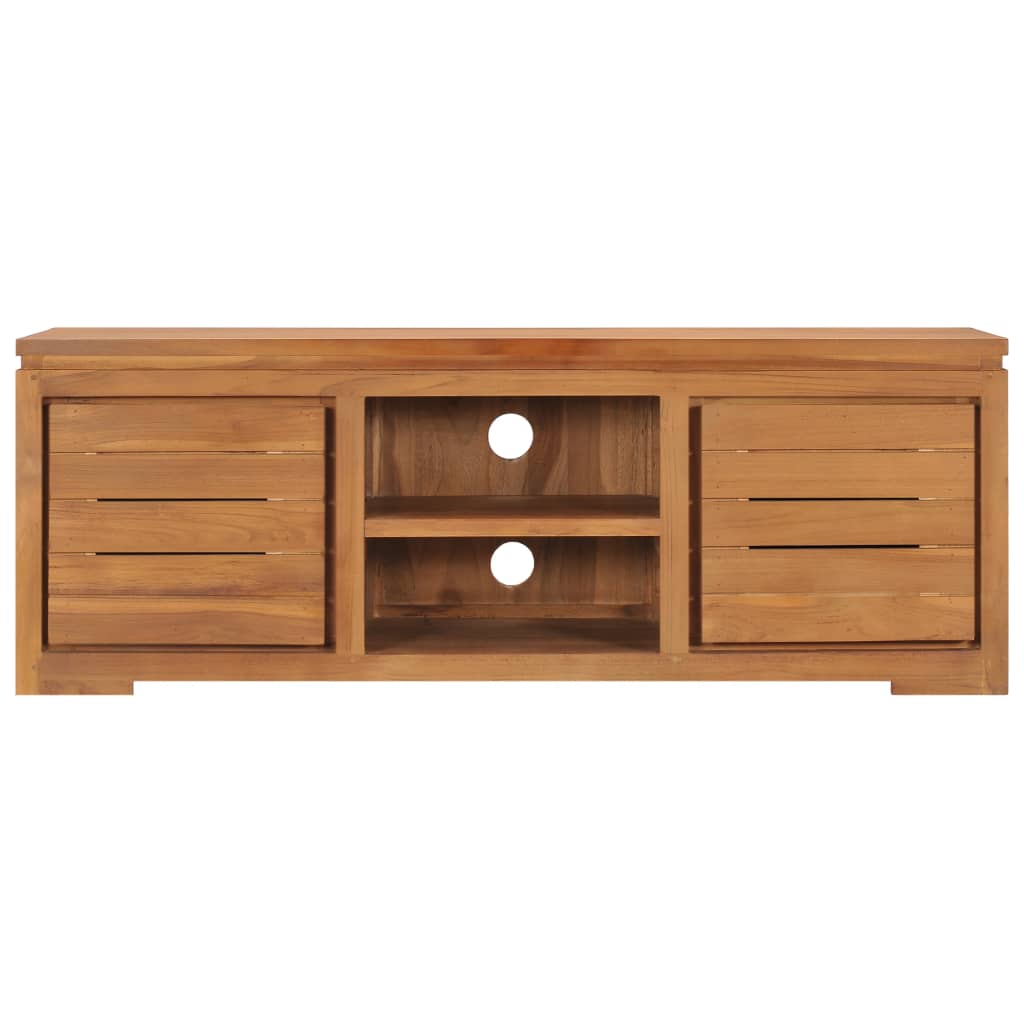 Mobile Porta TV 110x30x40 cm in Legno Massello di Teak - homemem39