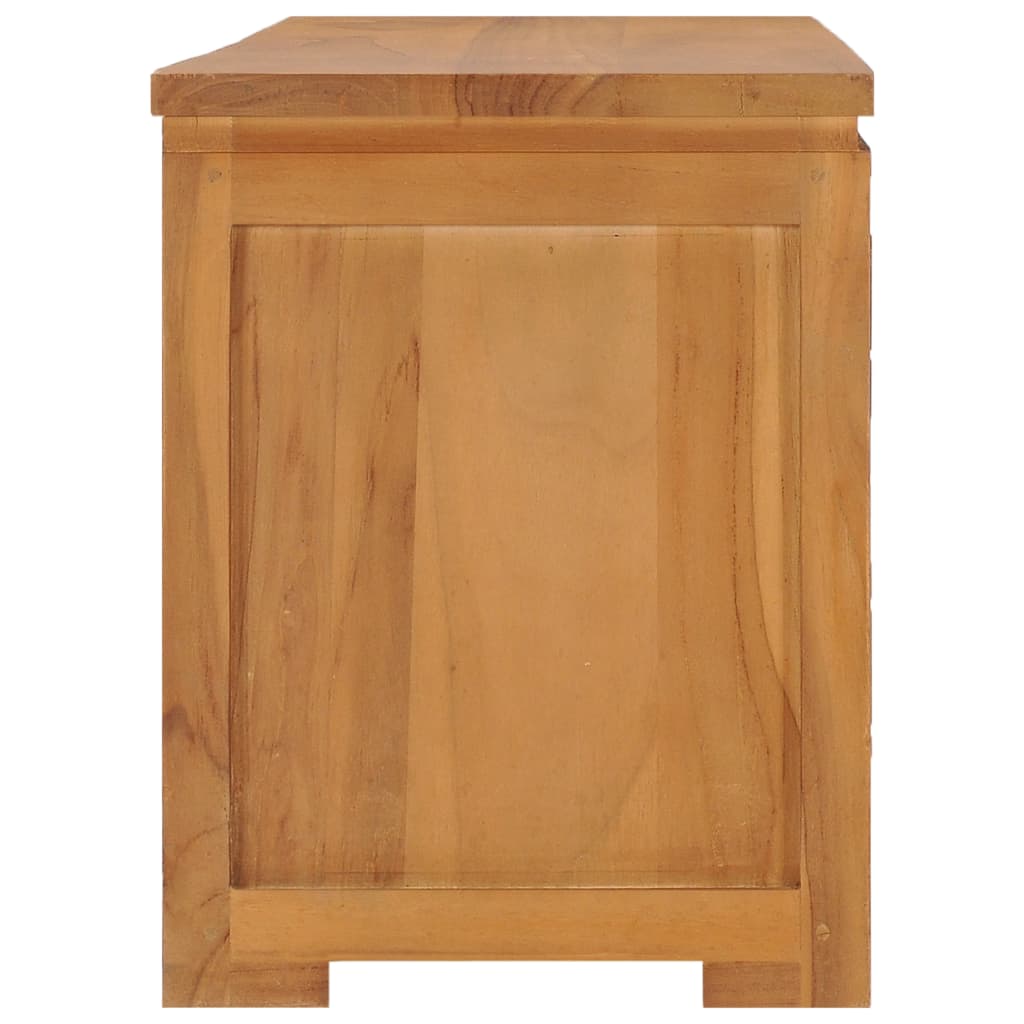 Mobile Porta TV 110x30x40 cm in Legno Massello di Teak - homemem39