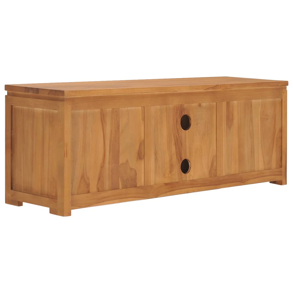 Mobile Porta TV 110x30x40 cm in Legno Massello di Teak - homemem39