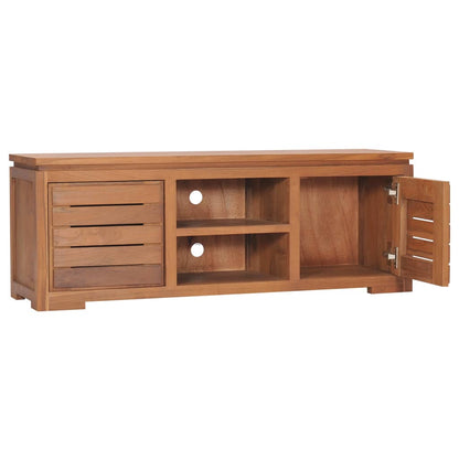 Mobile Porta TV 110x30x40 cm in Legno Massello di Teak - homemem39