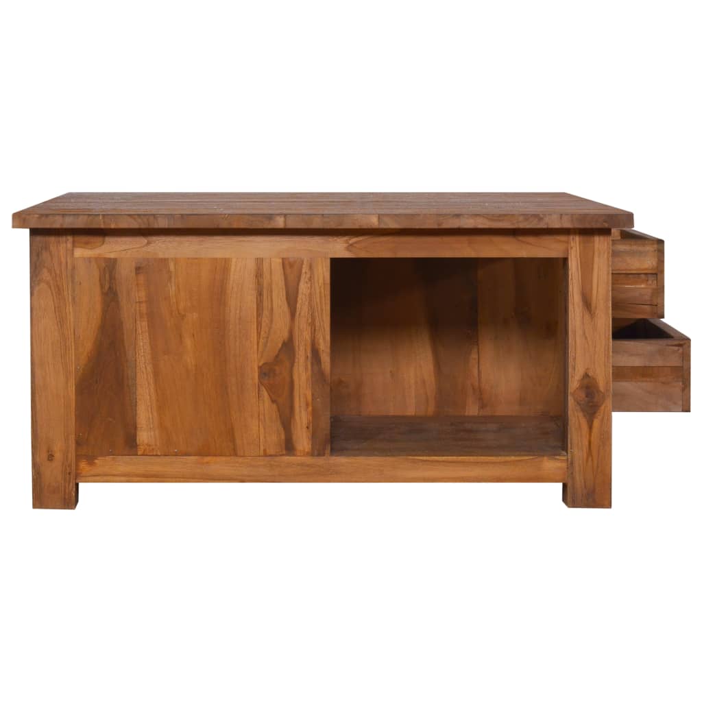 Tavolino da Caffè 68x68x33 cm in Legno Massello di Teak - homemem39