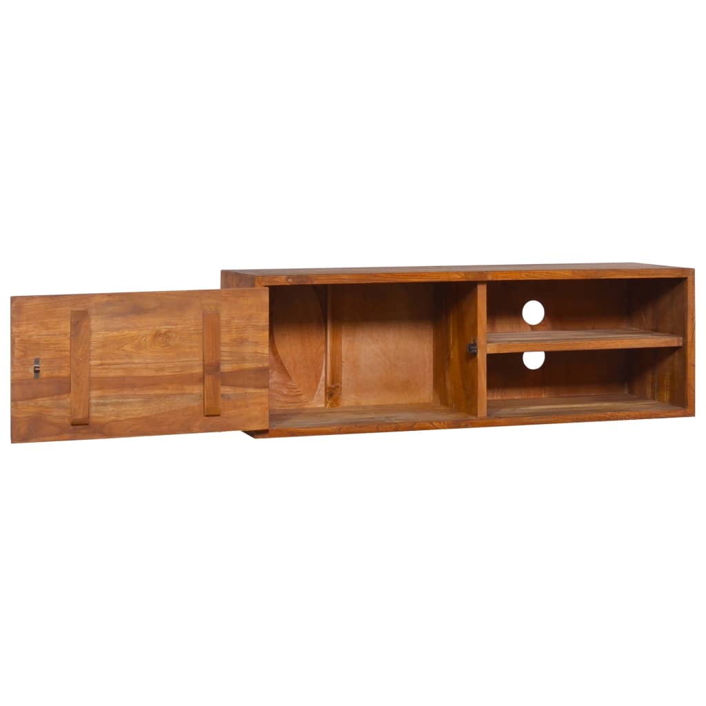 Mobile TV a Parete 90x30x30 cm in Legno Massello di Teak - homemem39