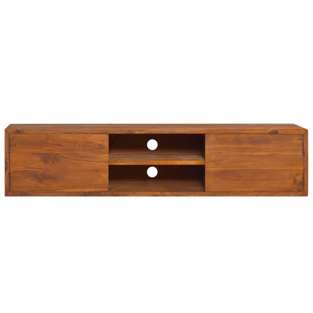 Mobile TV a Parete 135x30x30 cm in Legno Massello di Teak - homemem39