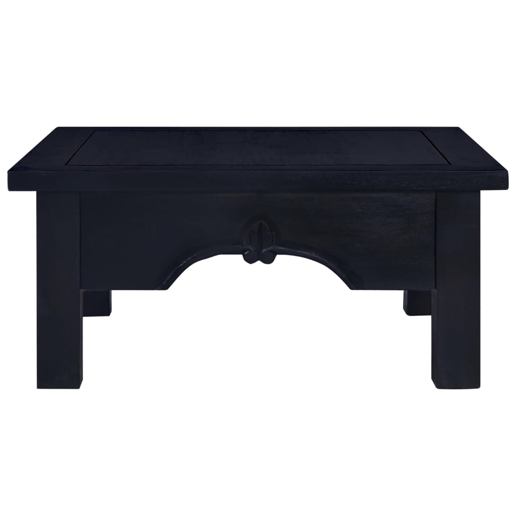 Tavolino Salotto Nero Chiaro 68x68x30 cm in Massello di Mogano - homemem39