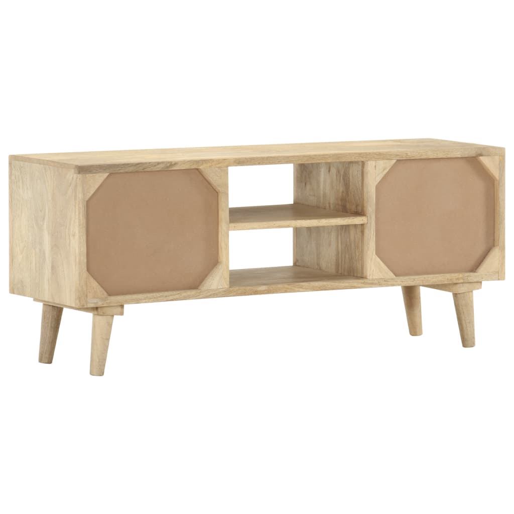 Mobile Porta TV 110x30x45 cm in Legno Massello di Mango - homemem39