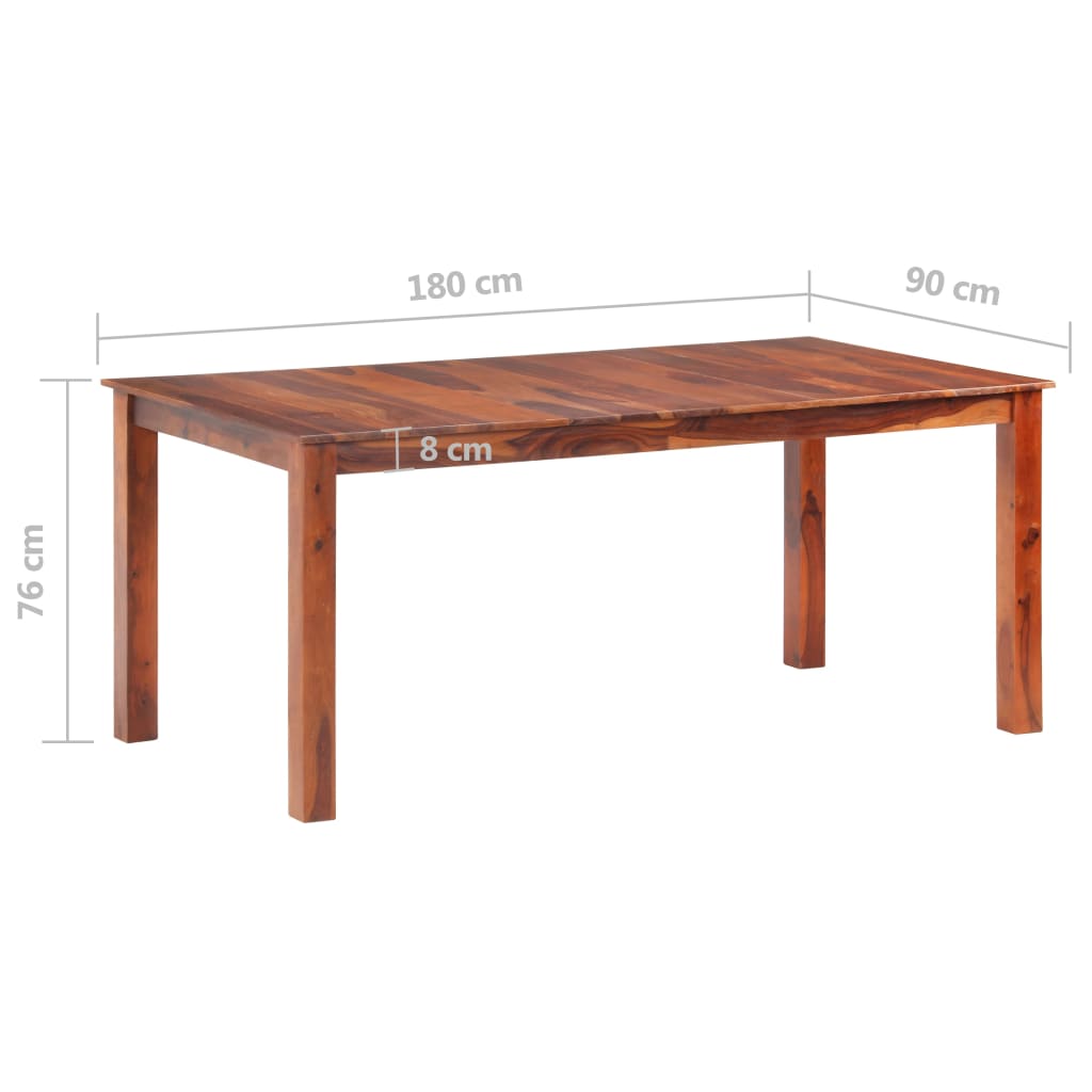 Tavolo da Pranzo 180x90x76 cm in Legno Massello di Sheesham - homemem39