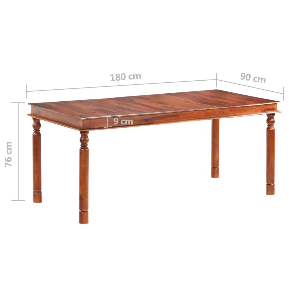 Tavolo da Pranzo 180x90x76 cm in Legno Massello di Sheesham - homemem39