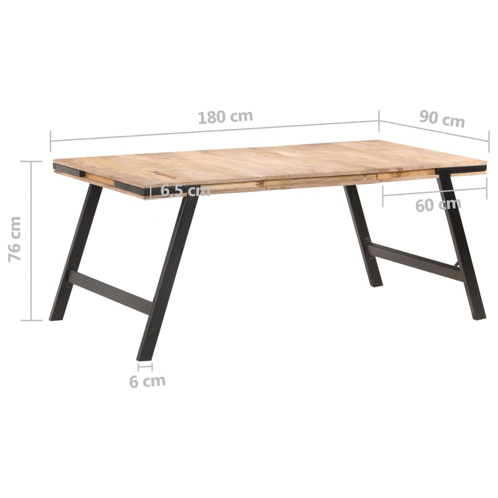 Tavolo da Pranzo 180x90x76 cm in Legno Massello di Mango - homemem39