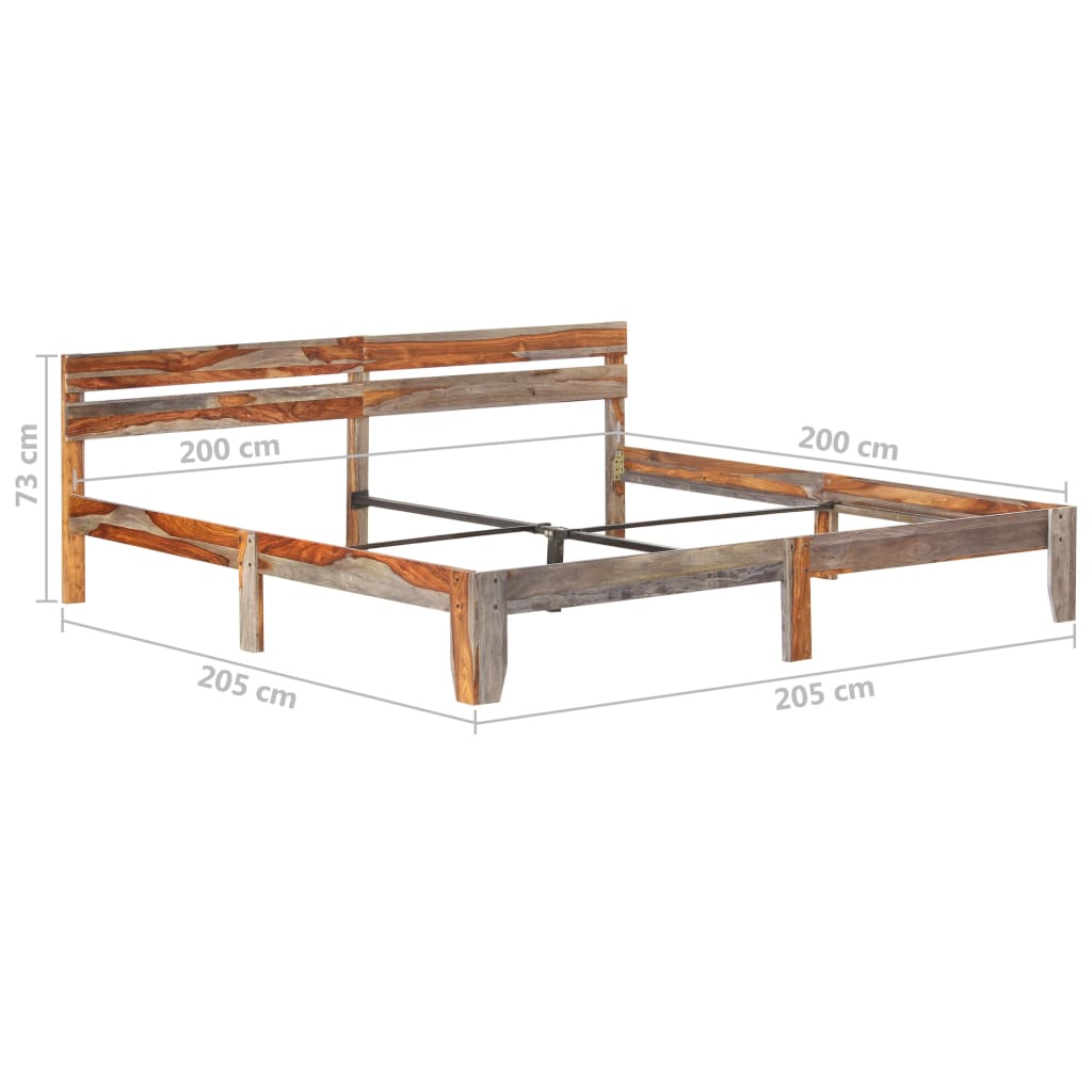 Giroletto in Legno Massello di Sheesham 200x200 cm - homemem39