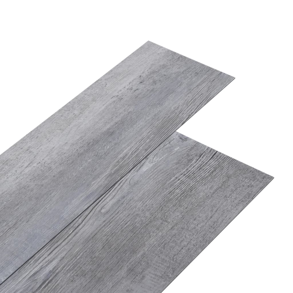 Listoni Pavimento in PVC 5,02 m² 2 mm Autoadesivi Legno Grigio - homemem39