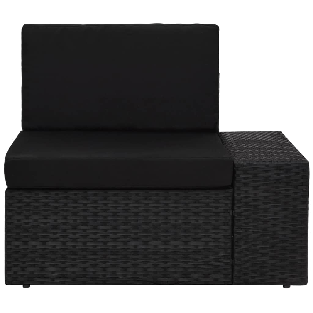 Set Divani da Giardino 5 pz in Polyrattan Nero - homemem39