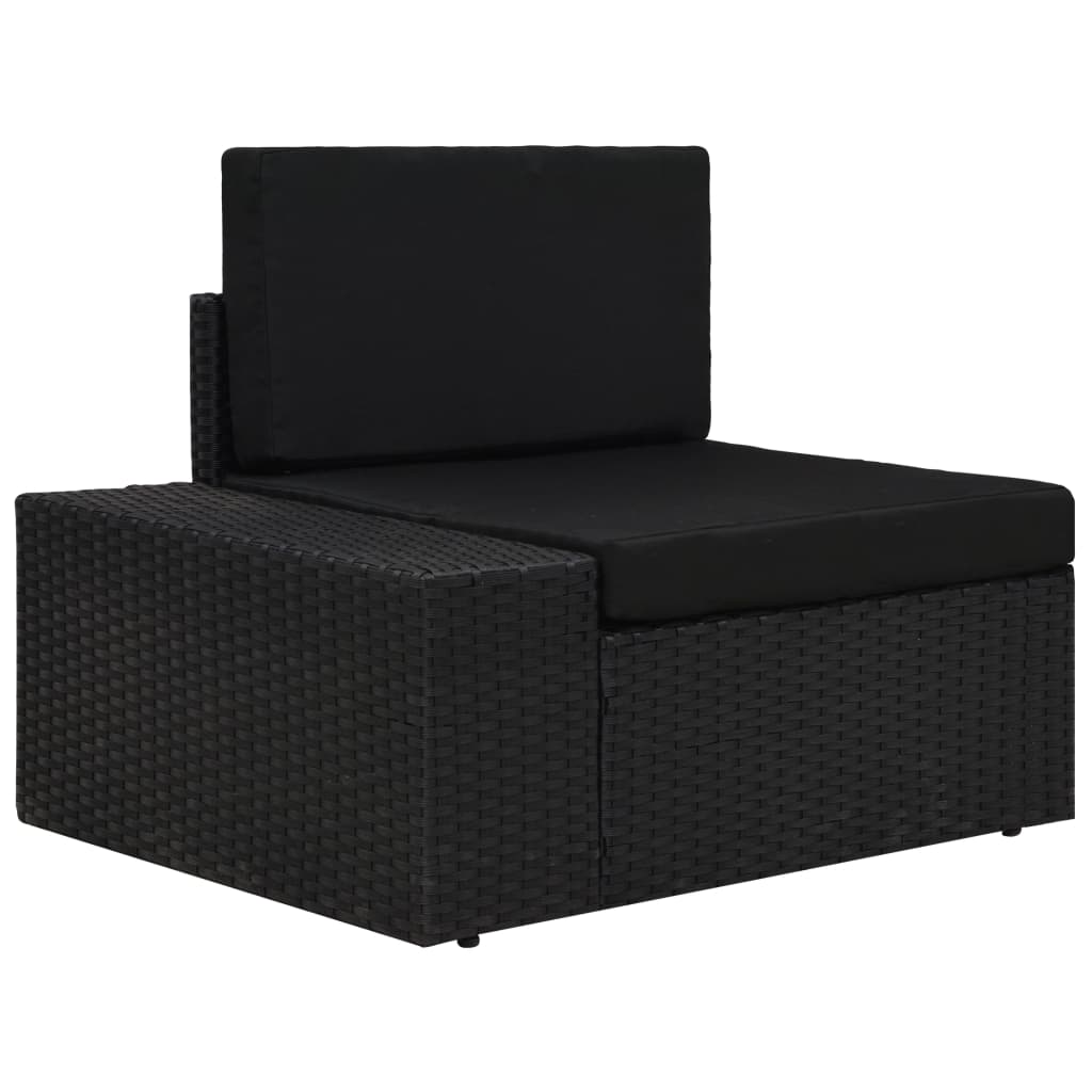 Set Divani da Giardino 6 pz in Polyrattan Nero - homemem39