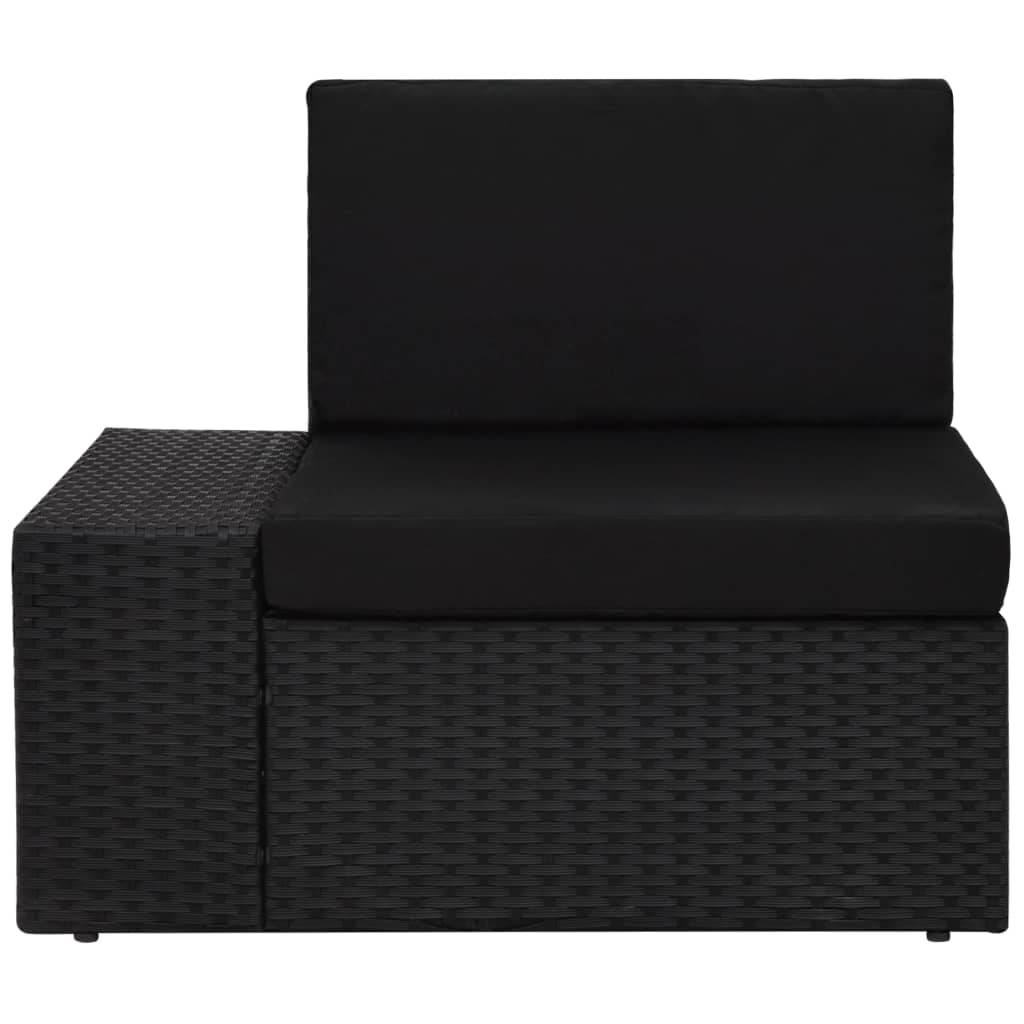 Set Divani da Giardino 6 pz in Polyrattan Nero - homemem39