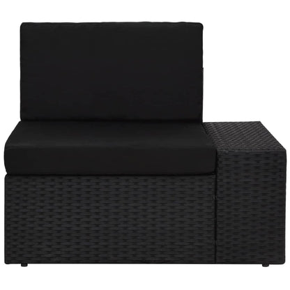 Set Divani da Giardino 4 pz in Polyrattan Nero - homemem39