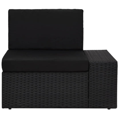 Set Divani da Giardino 7 pz in Polyrattan Nero - homemem39