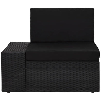 Set Divani da Giardino 7 pz in Polyrattan Nero - homemem39