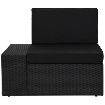 Set Divani da Giardino 8 pz in Polyrattan Nero - homemem39