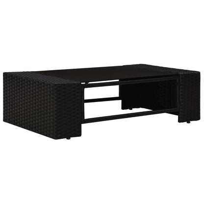 Set Divani da Giardino 8 pz in Polyrattan Nero - homemem39