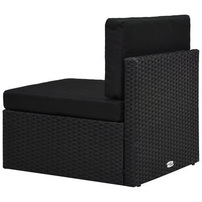 Set Divani da Giardino 8 pz in Polyrattan Nero - homemem39