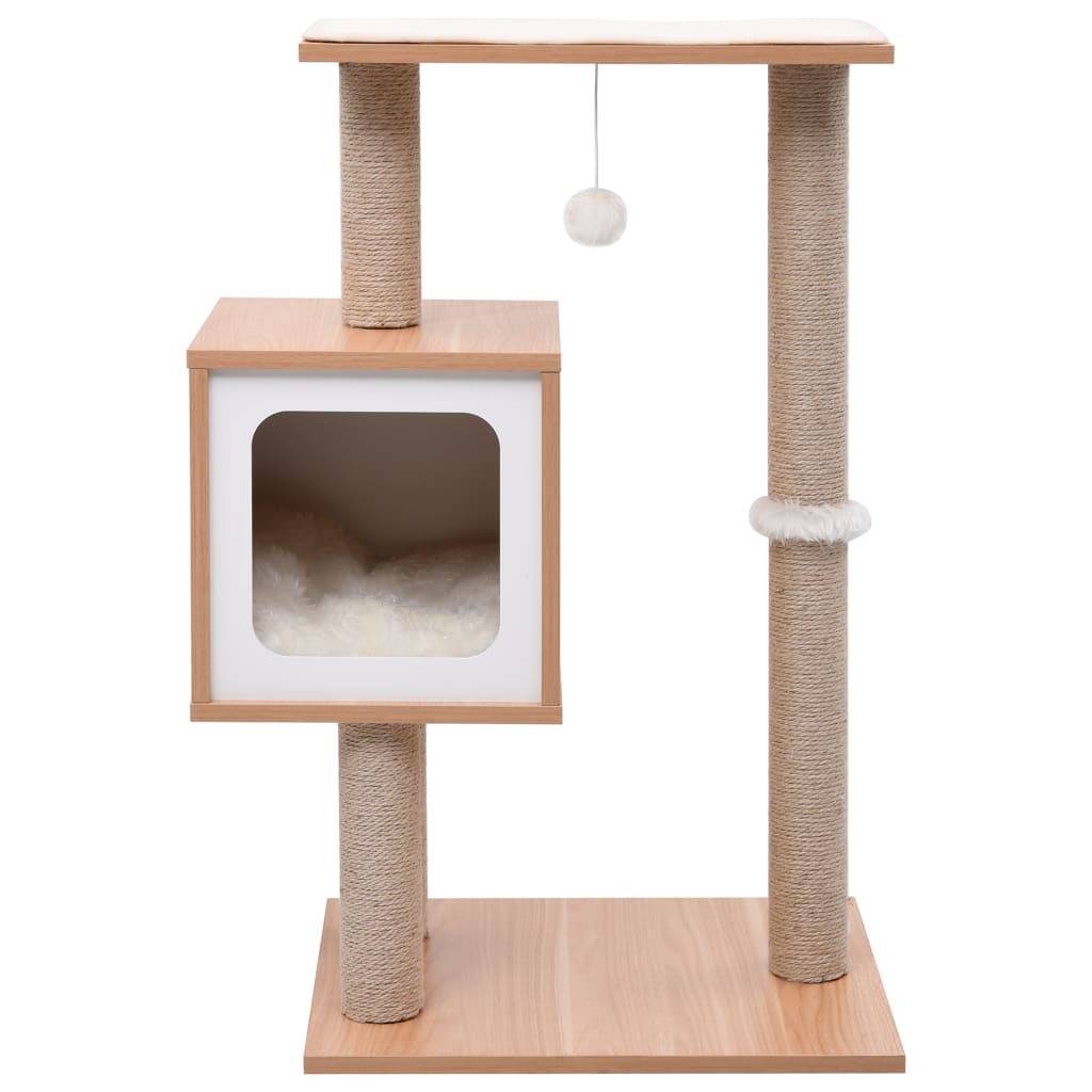 Albero per Gatti con Tappeto Tiragraffi in Sisal 82 cm - homemem39