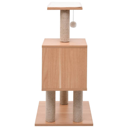 Albero per Gatti con Tappeto Tiragraffi in Sisal 82 cm - homemem39