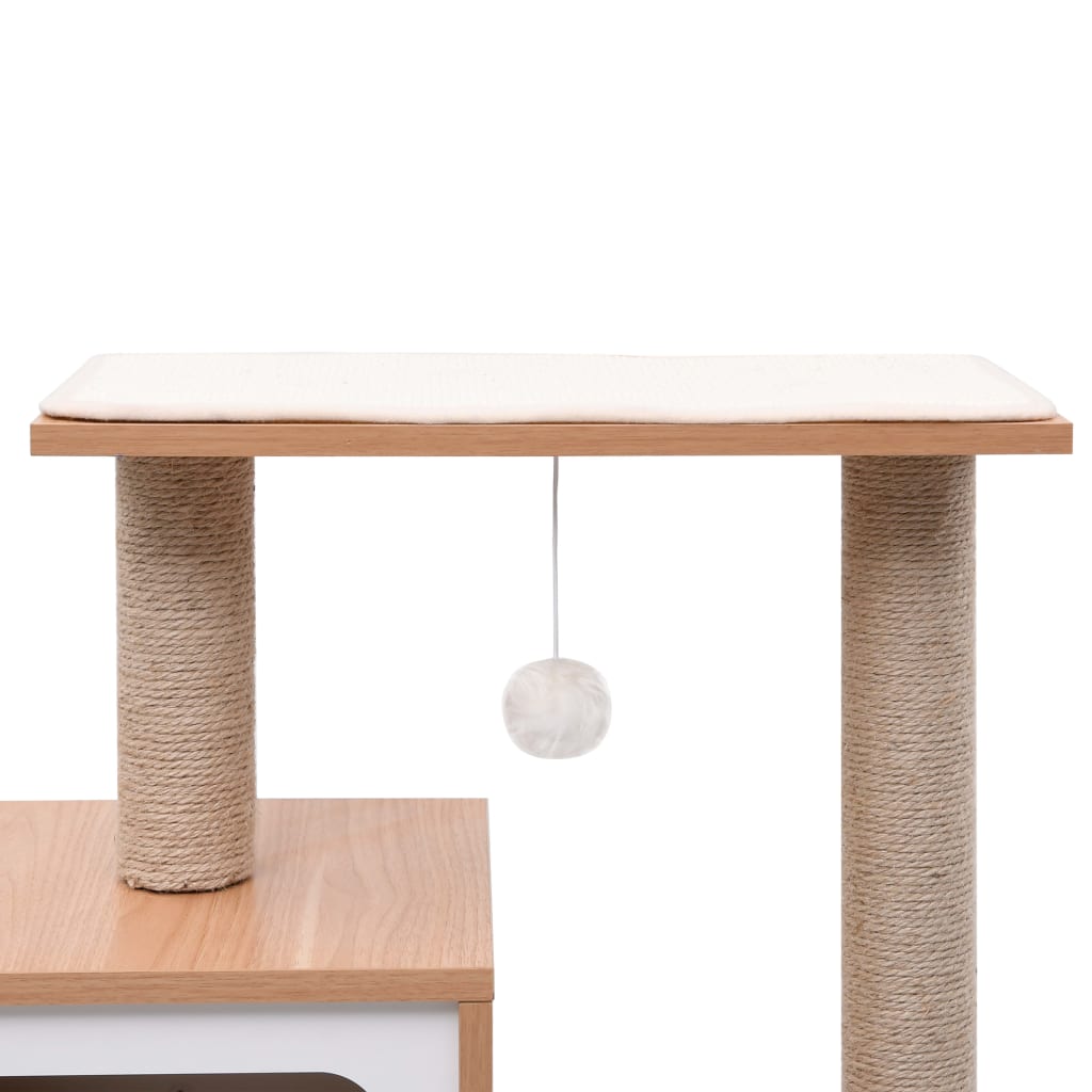 Albero per Gatti con Tappeto Tiragraffi in Sisal 82 cm - homemem39