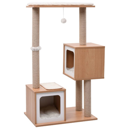 Albero per Gatti con Tappeto Tiragraffi in Sisal 104 cm - homemem39