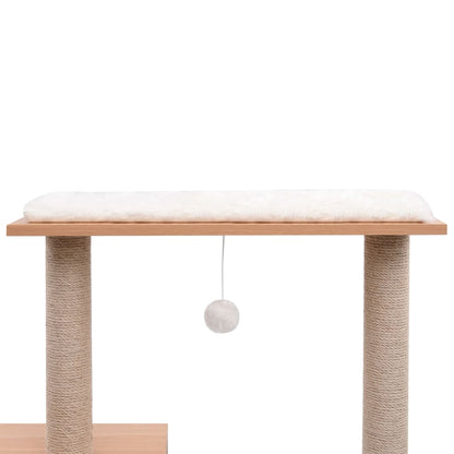 Albero per Gatti con Tappeto Tiragraffi in Sisal 104 cm - homemem39