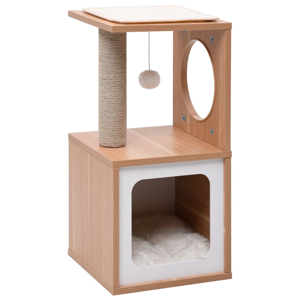 Albero per Gatti con Tappeto Tiragraffi in Sisal 60 cm - homemem39