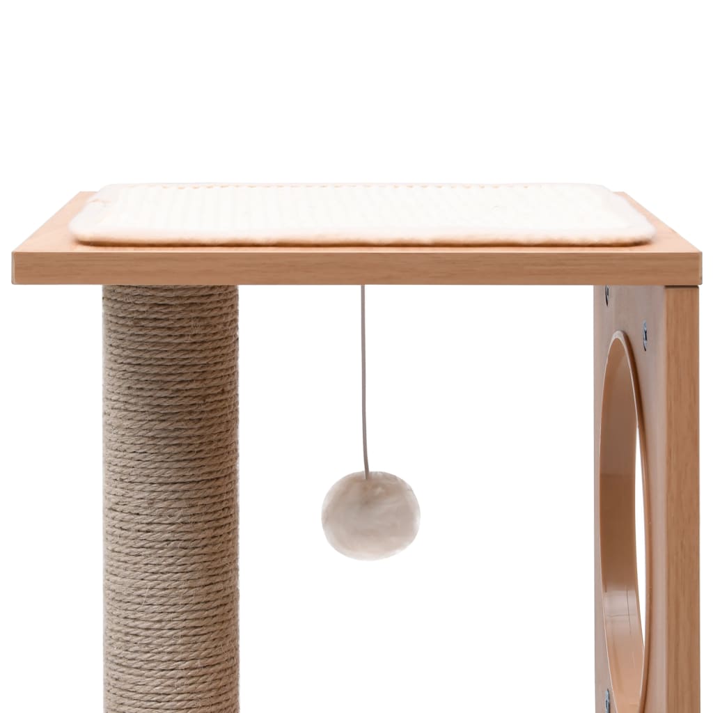 Albero per Gatti con Tappeto Tiragraffi in Sisal 60 cm - homemem39