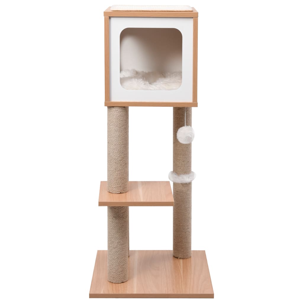 Albero per Gatti con Tappeto Tiragraffi in Sisal 90 cm - homemem39