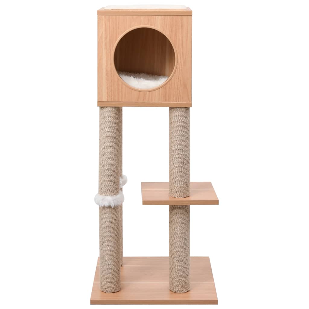 Albero per Gatti con Tappeto Tiragraffi in Sisal 90 cm - homemem39