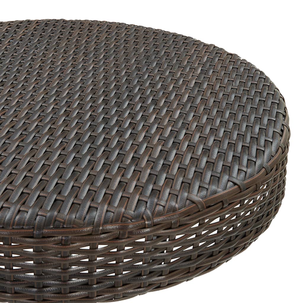 Tavolo da Giardino Marrone 60,5x106 cm in Polyrattan - homemem39