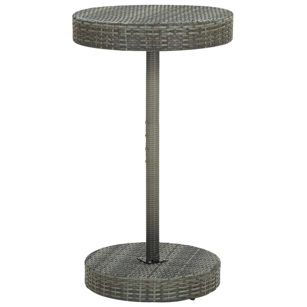 Tavolo da Giardino Grigio 60,5x106 cm in Polyrattan - homemem39