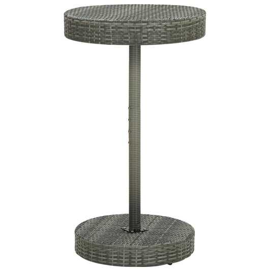 Tavolo da Giardino Grigio 60,5x106 cm in Polyrattan - homemem39