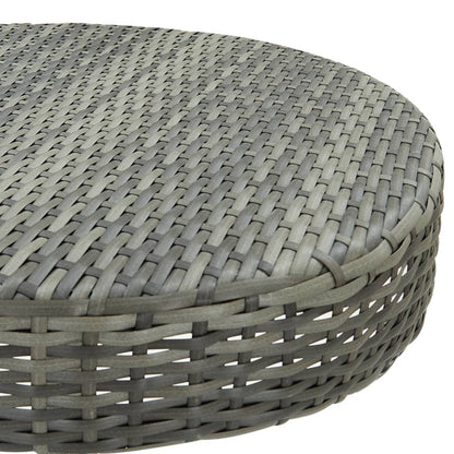 Tavolo da Giardino Grigio 60,5x106 cm in Polyrattan - homemem39