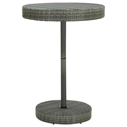 Tavolo da Giardino Grigio 75,5x106 cm in Polyrattan - homemem39