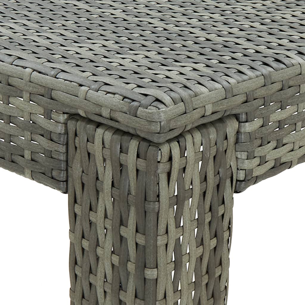 Tavolo da Bar da Giardino Grigio 60,5x60,5x110,5 cm Polyrattan - homemem39