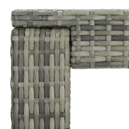 Tavolo da Bar da Giardino Grigio 60,5x60,5x110,5 cm Polyrattan - homemem39